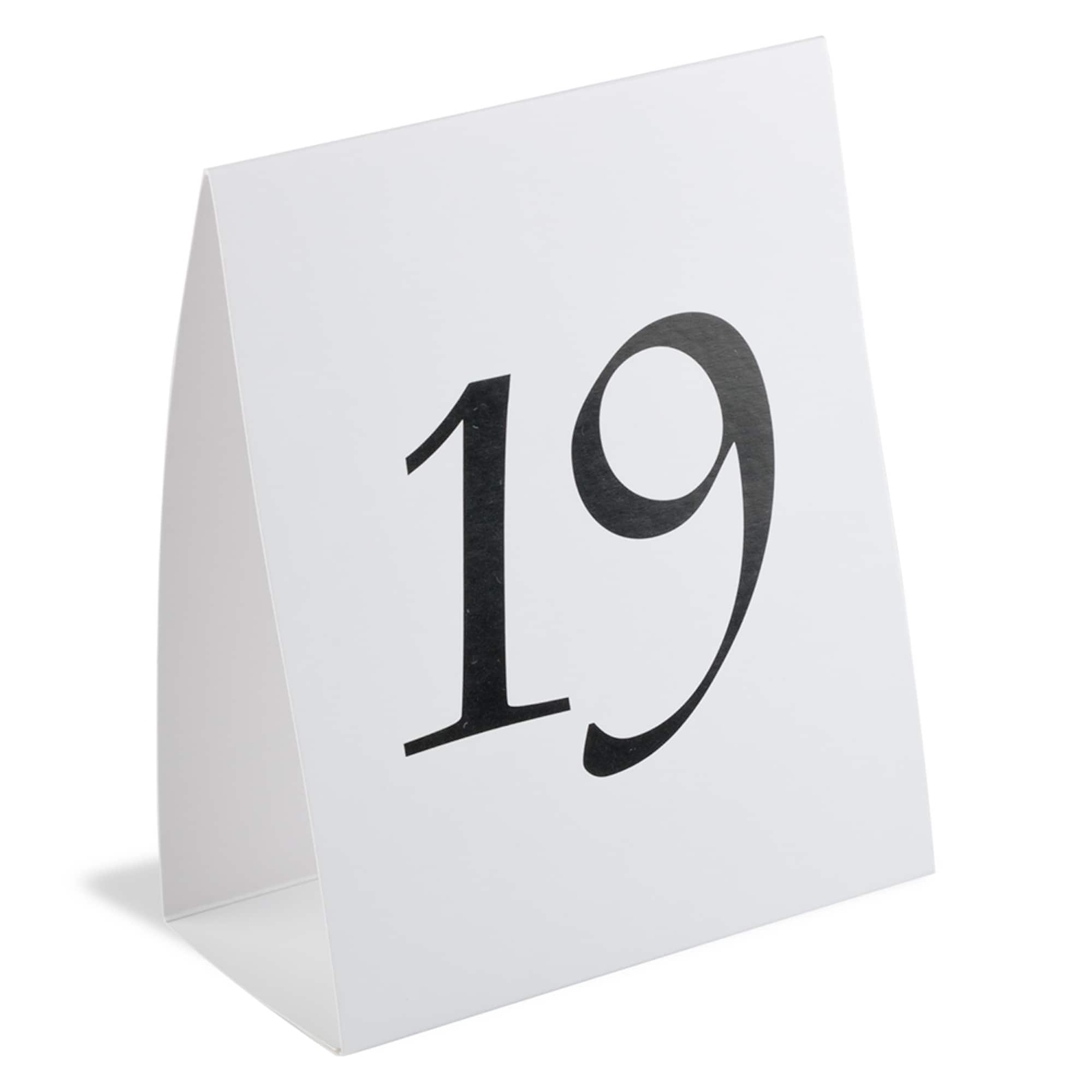 JAM Paper White Table Number Tent Cards, 13-24